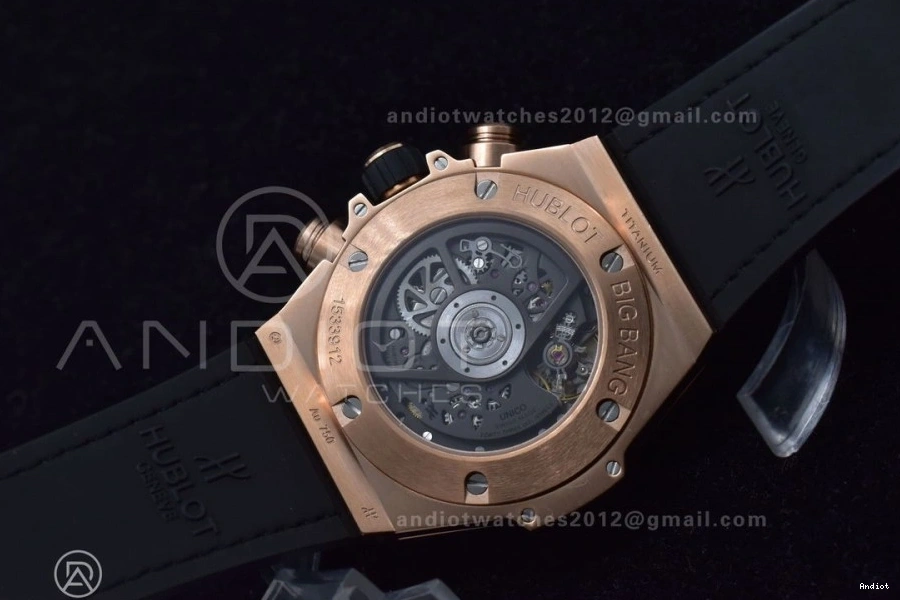 Rainbow Bang Gummy 1:1 Strap 45mm Big A1280 King Best Unico RG on Edition Rainbow ZF 0117